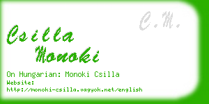 csilla monoki business card